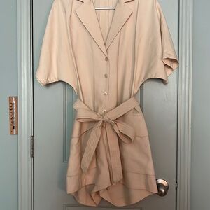 Only worn once!!! Zara canvas romper with open flowy back!